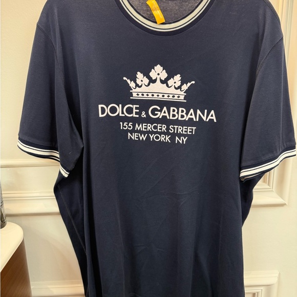 Dolce & Gabbana Navy Blue Men's Shirt